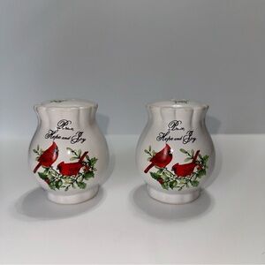 Cardinal Salt and Pepper Shakers